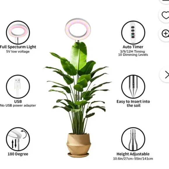 55-inch tall adjustable full-spectrum LED grow light for tall plants. - Picture 8 of 12